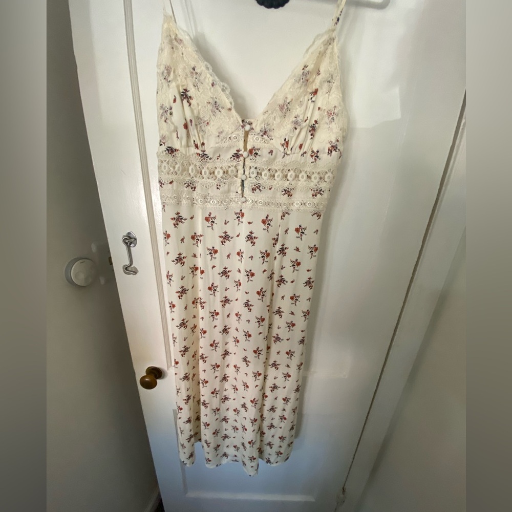 NWT Free People intimately white floral slip dress
